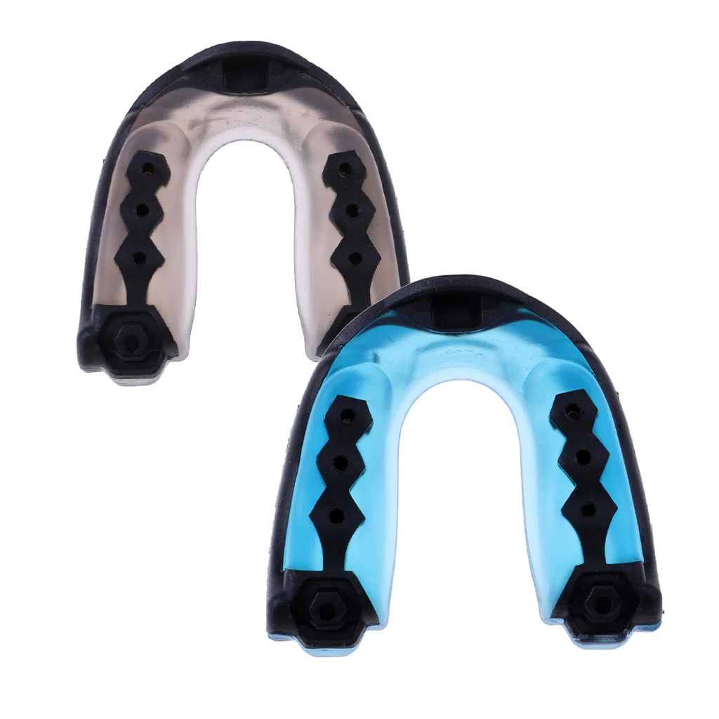 2X Adult Boxing Mouth Guard Taekwondo MMA Teeth Protector Mouthpiece & Case