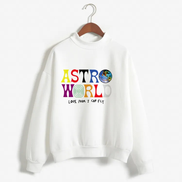 ASTRO WORLD толстовки с буквенным принтом женские толстые Универсальные Kawaii для