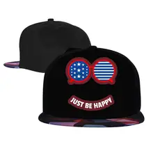 День Независимости мужские и женские шляпы водителя грузовика, регулируемые хип-хоп плоские бейсболки