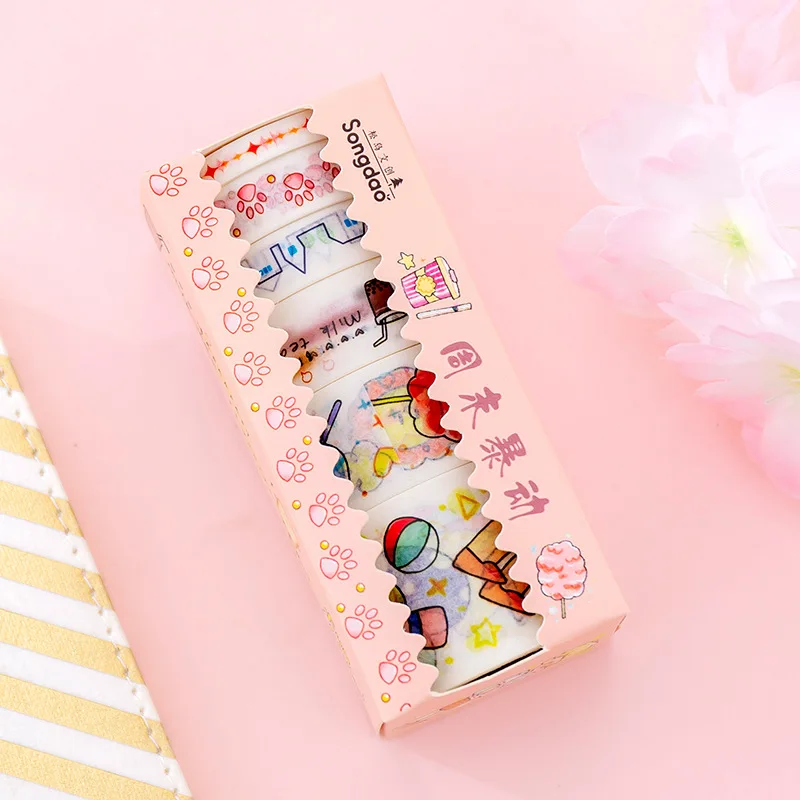 Girl daily life series Bullet Journal Washi Tape set cute Decorative Adhesive Tape DIY Scrapbooking Sticker Label Stationery - Цвет: 12