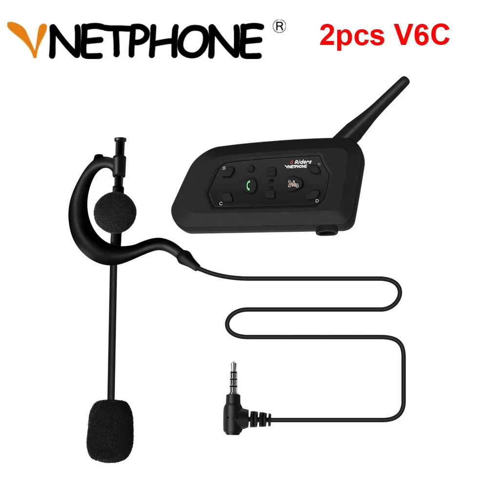 

2pcs Vnetphone Professional Football Referee Intercom Full Duplex 1200m V6c Referees Headset Wireless Intercom Interphone