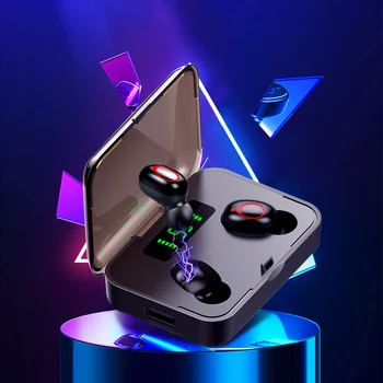 

Wireless Headphones IPX5 Waterproof HD Microphone Call LED Display Fingerprint Touch Sport Noise Reduction Bluetooth Earphone