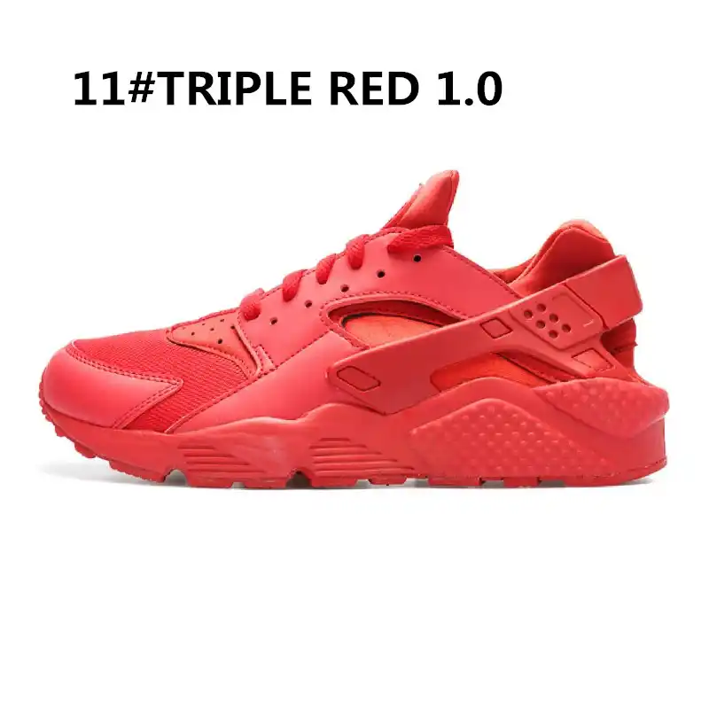 huarache rojo con blanco