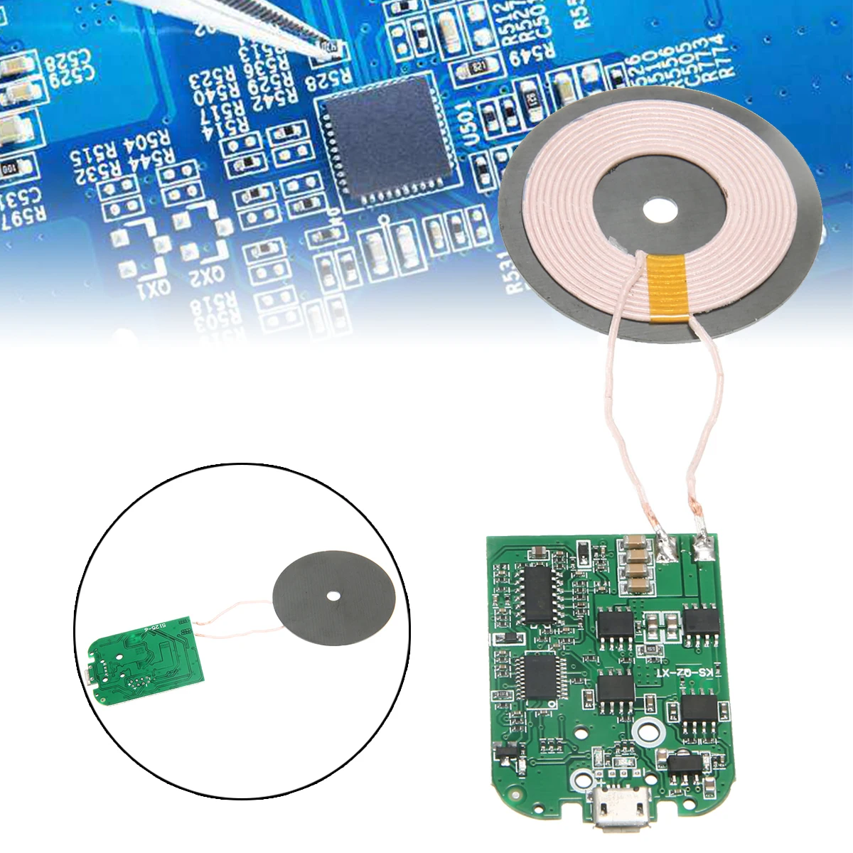 Стандарт сертификации QI 3 катушки S8 type-c Qi Беспроводное быстрое зарядное устройство DIY печатная плата PCBA для samsung Galaxy plus