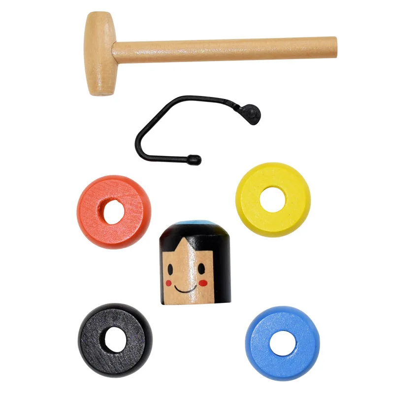 Wooden Toys Funny Wooden Unbreakable Man Girl Doll Automatic Assemble Magic Trick Desktop Developmental Kids Stage Magic Puzzle