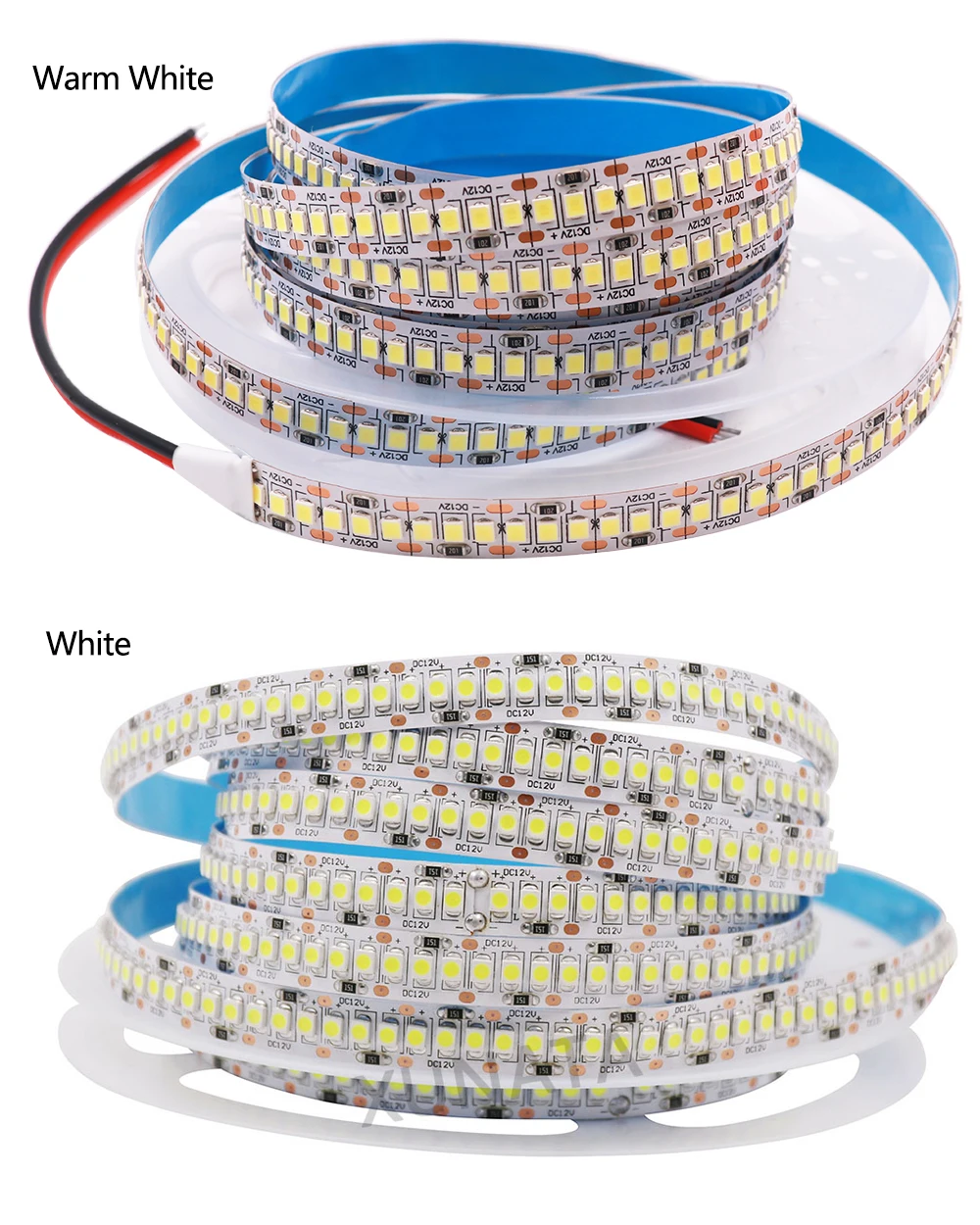 5m AC/DC 12V Светодиодные ленты SMD 2835 5054 5630 5050 Водонепроницаемый светодиодный светильник полосы 600 светодиодный 1200 светодиодный гибкий светодиодный лента светильник белый/теплый белый