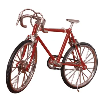 

1:10 Bicycle Model Office Diecast Toys Home Gift Alloy Simulation Ornament DIY Collections Retro Replica Racing Bike Miniature