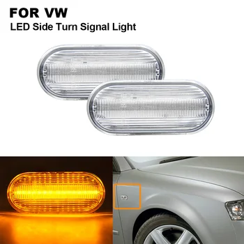 

2x Amber LED Side Marker Lamps For VW Bora Golf Mk4 Passat B5 Polo Jetta Seat Lupo Alhambra Cordoba Ford Focus MK C-Max Fusion