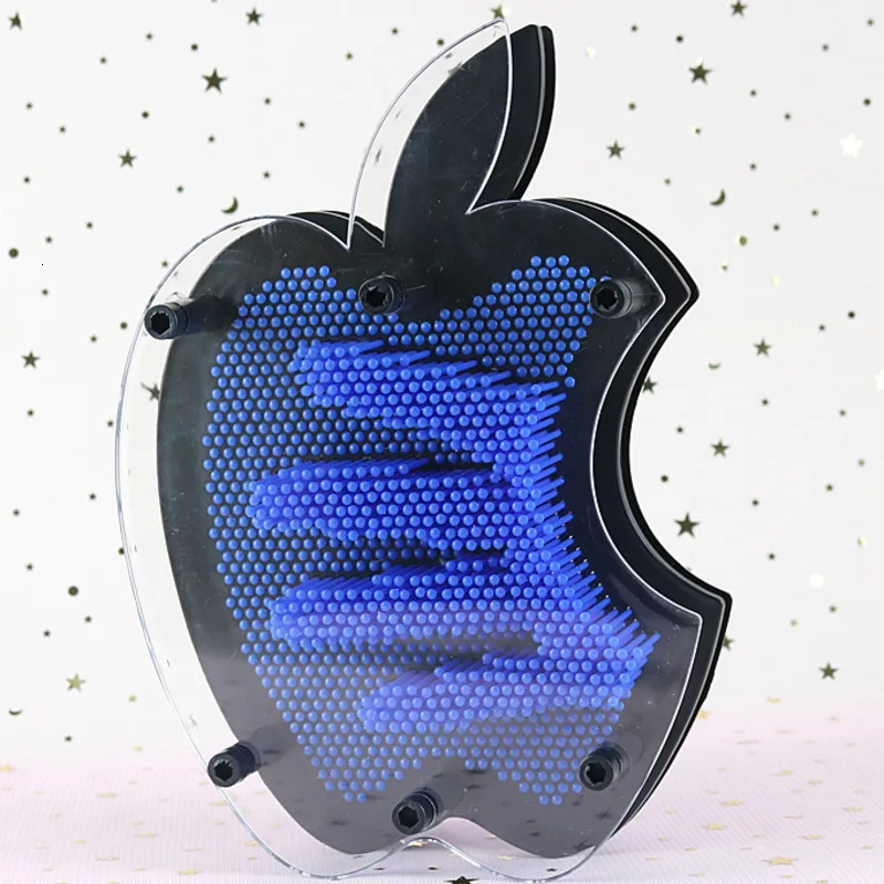 3D креативная забавная DIY Модель Антистресс игрушка для детей взрослый отпечаток из штырьков клон пластиковая игрушка Рождественский подарок декор ремесло - Цвет: Apple Blue