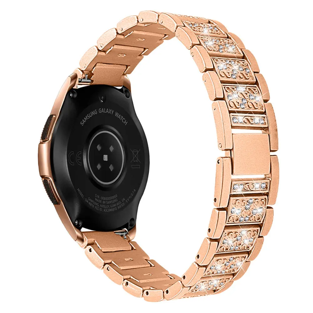 Huawei Watch GT ремешок из нержавеющей стали для samsung Galaxy Watch 46 мм 42 мм активный ремешок для часов Bling Замена ремешки для часов