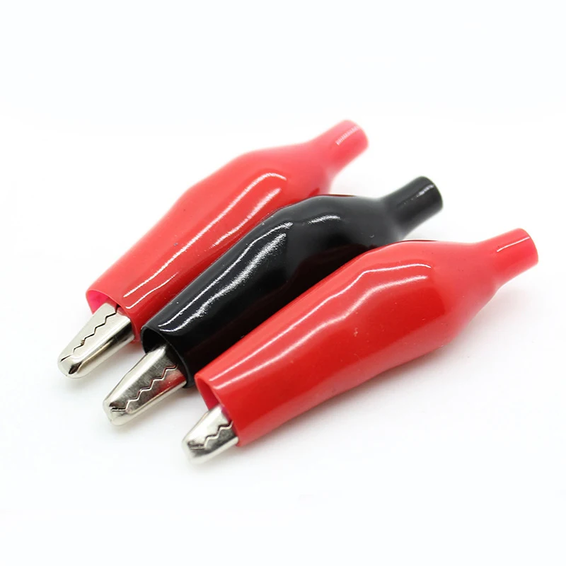 20pcs 28MM Metal Alligator Clip Crocodile Electrical Clamp Testing Probe Meter with Plastic Boot Car Auto Battery Alligator Clips