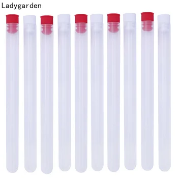 

10PCS 16cm Transparent Plastic Test Tube Centrifuge Bottle Snap-on Lid for Laboratory Sample Container School Bins Storage Boxes