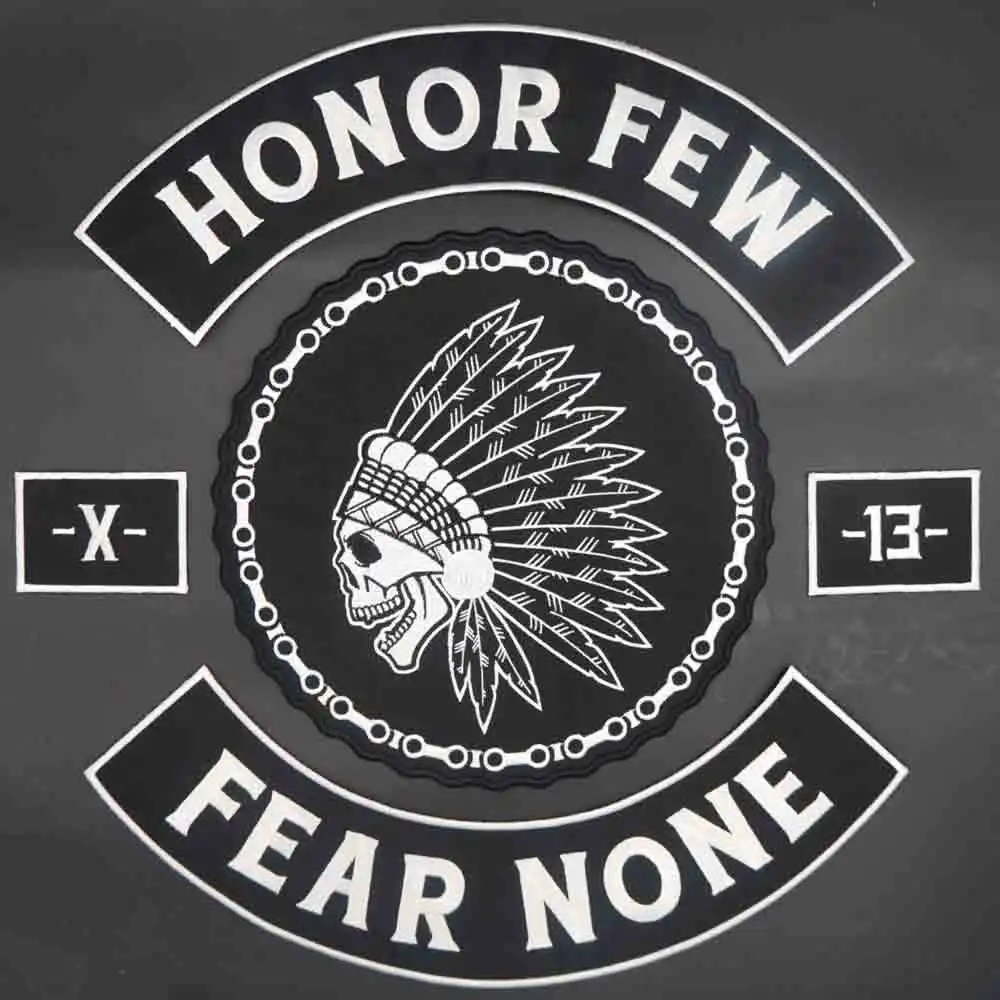 HONOR несколько не боится никого большой Размеры вышитые мотоциклетные байкерские