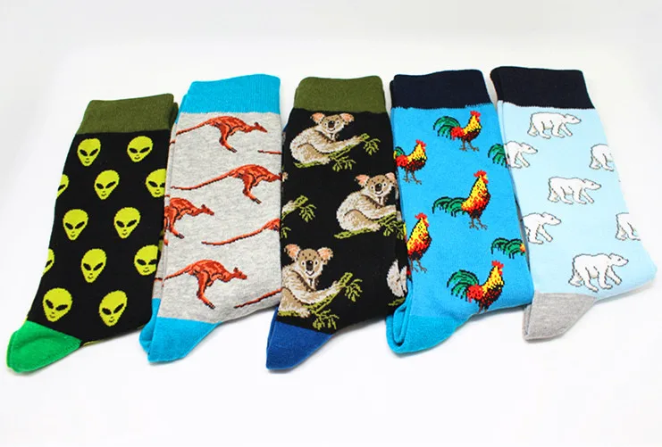 Длинные носки серия с персонажами из мультфильмов о животных мужские индивидуальные носки женские носки Модные 2019 хорошие носки мужские