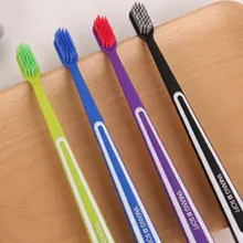 Ультра мягкая спиральная зубная щетка для взрослых с противоскользящей ручкой экологичный зубной отбеливающий для полости рта гигиенический уход случайный цвет