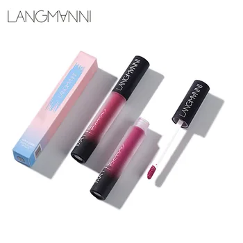 

Langmanni Matte Lip Gloss Non-stick Cup Lip Glaze Nude Lipstick Lipstick Makeup Lasting Beauty Quality Assurance