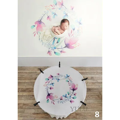 Тканевый фон с цветочным рисунком для фотосъемки новорожденных, одеяло для студийной фотосъемки, реквизит для фотосъемки, аксессуары для фотосъемки