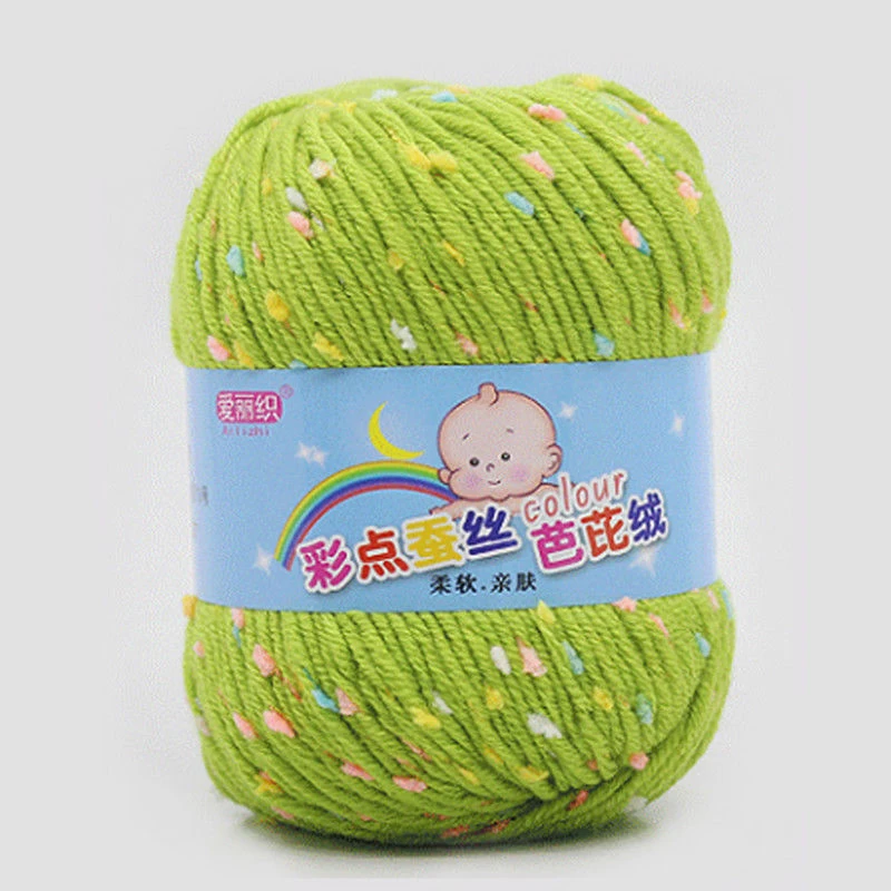 50G Baby Yarn Ball Cashmere Natural Smooth Dot Knitting Wool Line Xmas Gift New
