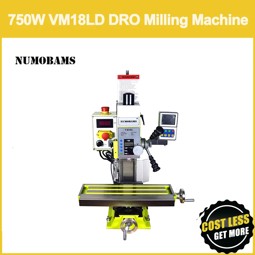 Numobams Vm18ld 750w Brushless Motor 2 Axis Digital Grating Dro Metal