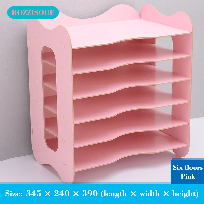 

A4 Wooden Document Tray Desktop Multifunction Storage Box Book Paper Sorter File Holder Office Desk Organizer School Supplies