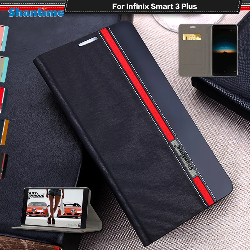 

Luxury PU Leather Case For Infinix Smart 3 Plus Flip Case For Infinix Smart 3 Plus Phone Case Soft TPU Silicone Back Cover