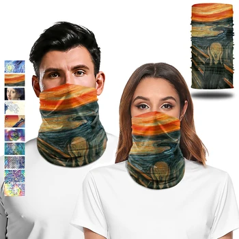 

2020 New Face Mask Color Digital Pinting Masks Outdoor Sports Cycling Mask Windproof Sunshade Magic Turban Men Women Magic Scarf