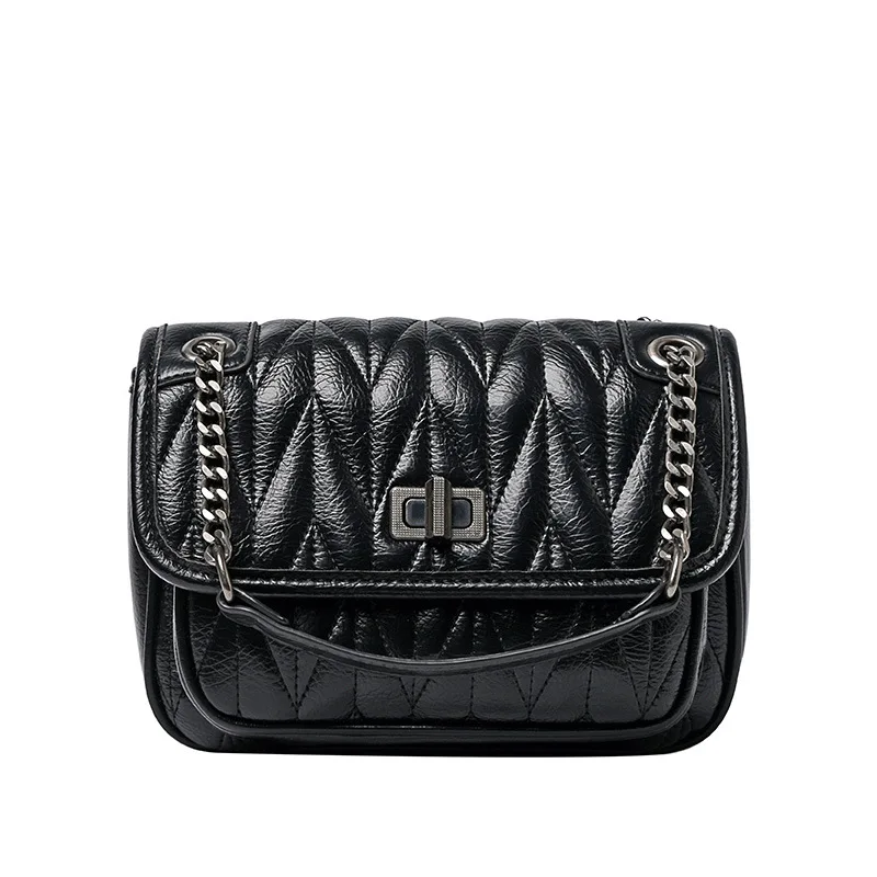 

Chain Brand Designer Pu Leather Crossbody Bags For Women 2021 Simple Fashion Shoulder Bag Lady Luxury Small Handbags Sac A Main