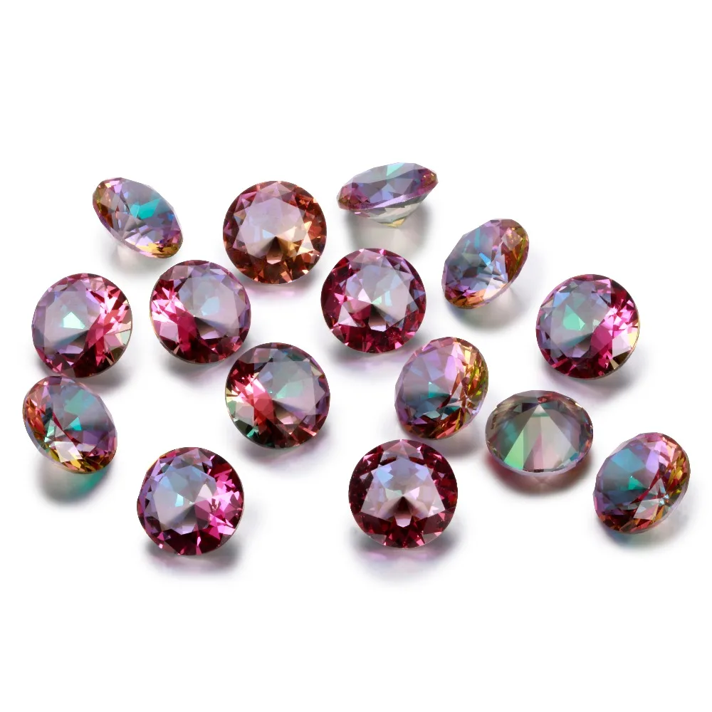 New Charm Round 10x10MM Rainbow Topaz Stones 2-3CT Loose Gemstone Wholesale Decoration Gifts Accessories 10 pcs/set New Charm Round 10x10MM Rainbow Topaz Stones 2-3CT Loose Gemstone Wholesale Decoration Gifts Accessories 10 pcs/set