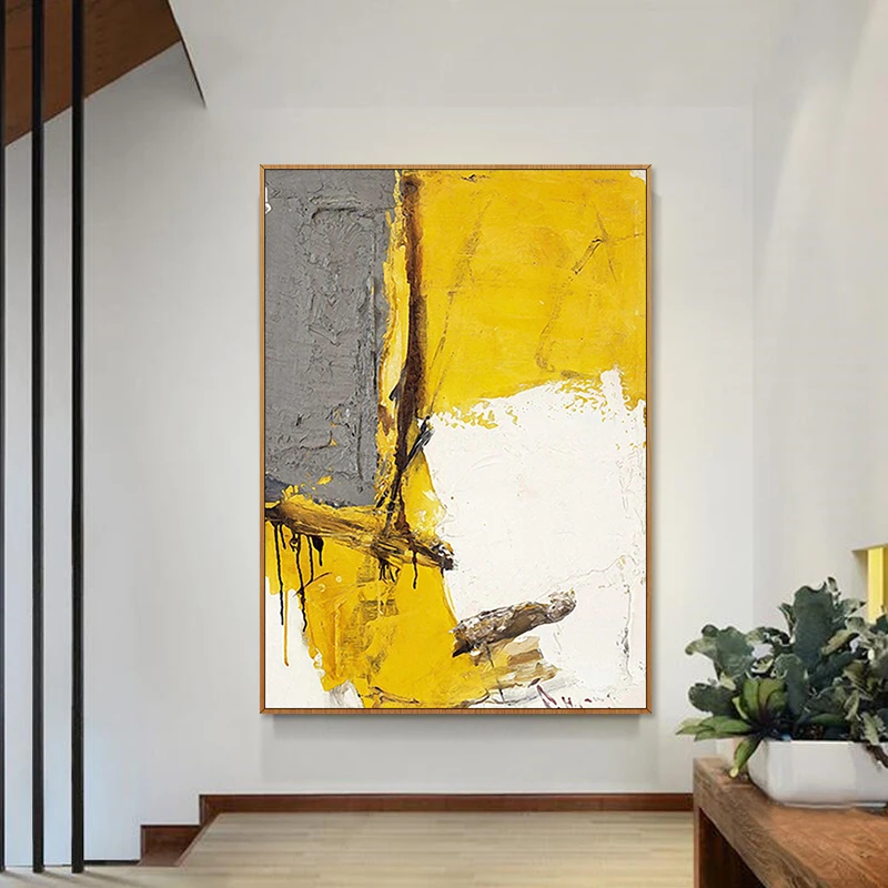 

Ручная нарисованная абстрактная картина маслом Современный минималистичный скандинавский трехмерный абстрактный большой прихожей гостиной модельная комната