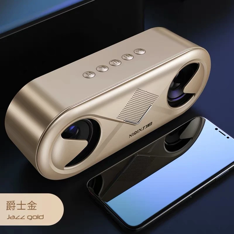 Золотой Классный BT5.0 HiFi Bluetooth динамик Портативный Открытый домашний мини аудио динамик поддержка 32G TF карта USB накопитель AUX 3D стерео динамик s - Цвет: Золотой