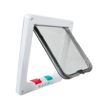 

Controllable Two-way Access Dog Door Cat Door Pet Door ABS Plastic Cat Door Dog Door Crawling Hole Household Pet Supplies
