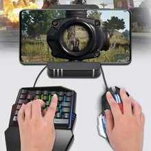 Эргономичная клавиатура мышь комбинированная с одной рукой 35 клавиш Проводная клавиатура мышь набор для ПК игровой HSJ-19