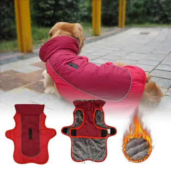 

Winter Warm And Waterproof Large Dog Clothes Safe Reflective Design Dog Jacket Thick And Comfortable Easy To Clean Dog Clothes
