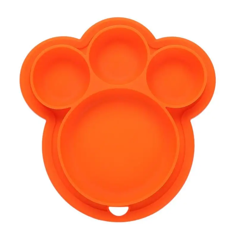 Silicone Baby Plate with Spoon Cushion Kids Infant Feeding Fruit Snack Bowl - Цвет: 03