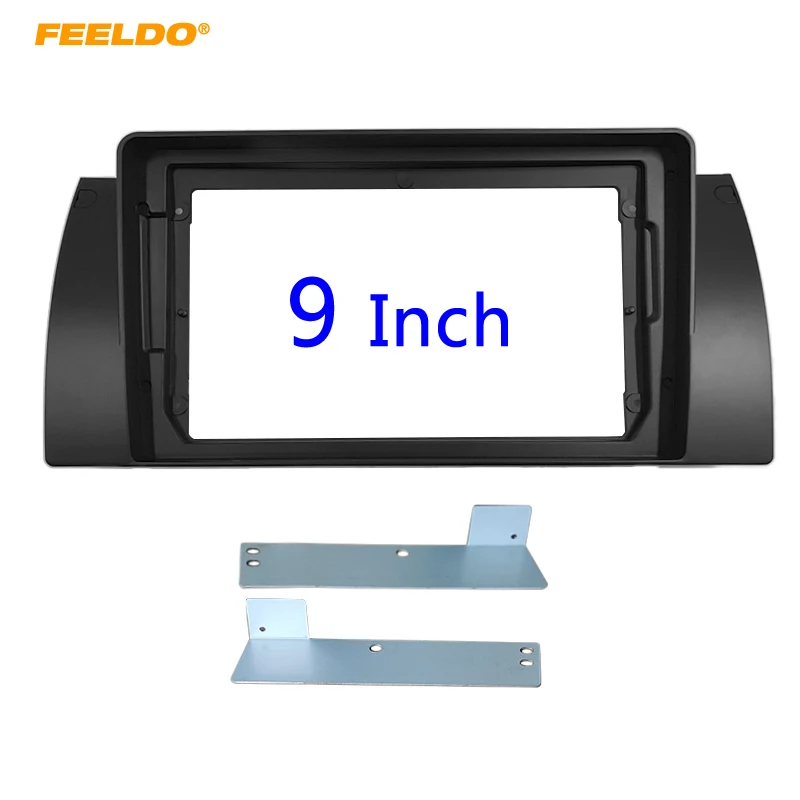 FEELDO Автомобильная стерео 9 &quotбольшой экран Fascia Рамка адаптер для BMW X5/E53/E39 2Din DVD