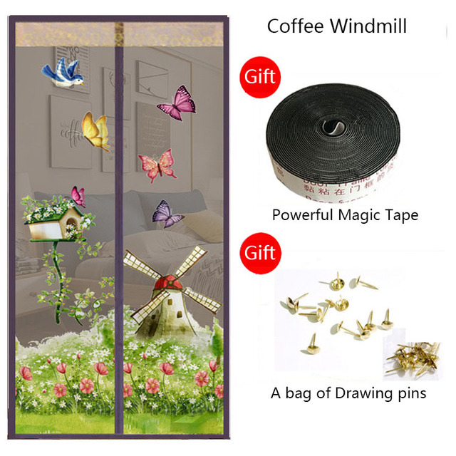 Sizes Mosquito Net Curtain Magnets Door Mesh Insect Sandfly Netting with Magnets on The Door Mesh Screen Magnets Hot