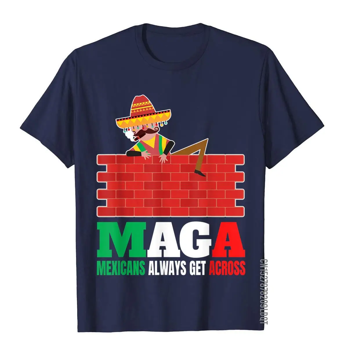 MAGA Mexicans Always Get Across Gifts Anti Funny Men T-Shirt__B9262navy