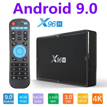 

Hot New X96H Android 9.0 Tv Box 6K octa core Tvbox 4Gb 32Gb 64Gb Set Top Box X96H H603 Media Player