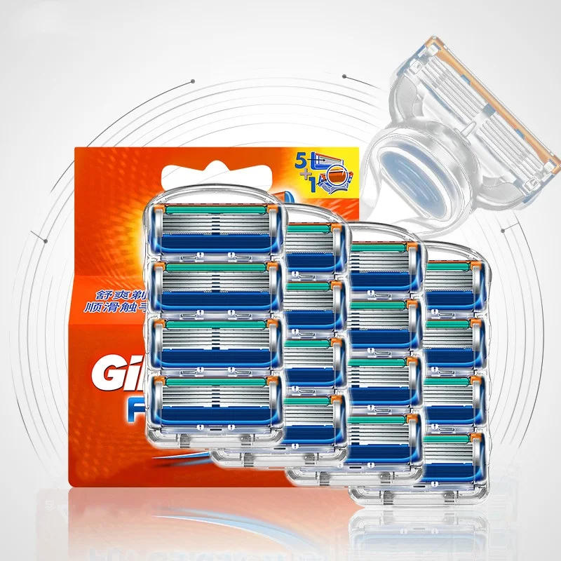 

20/16/12/8pcs Razor Blade Safety Shaving Razor for Men's Face Care Gillette Fusion 5