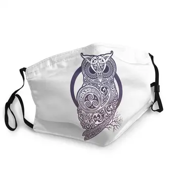 

CELTIC OWL Viking Valhalla Odin Non-Disposable Face Mask Anti Haze Dustproof Mask Protection Mask Respirator Mouth Muffle
