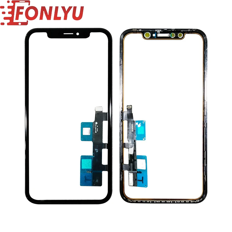 Сенсорный экран дигитайзер с рамкой сенсорной панели гибкий кабель для iPhone XR ЖК-экран внешняя замена стекла