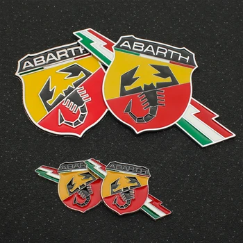 

3D Metal Car Rear Tailgate Badge Emblem Sticker Decals For Fiat Viaggio Abarth Punto 124 125 500 Auto Decoration Accessories