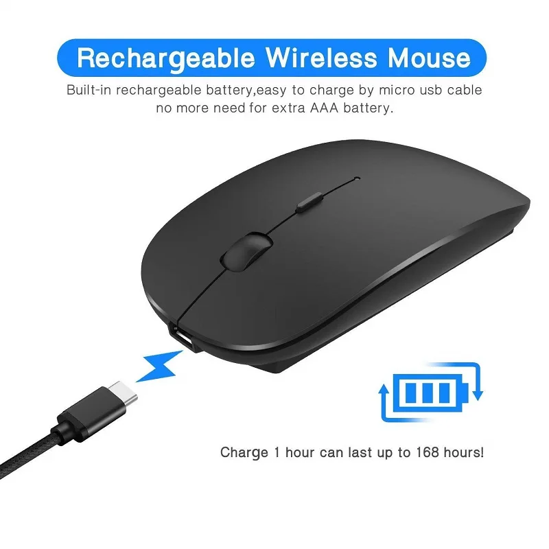 Rechargeable Wireless Keyboard and Mouse Mini bluetooth Keyboard With Mouse Noiseless Ergonomic Key