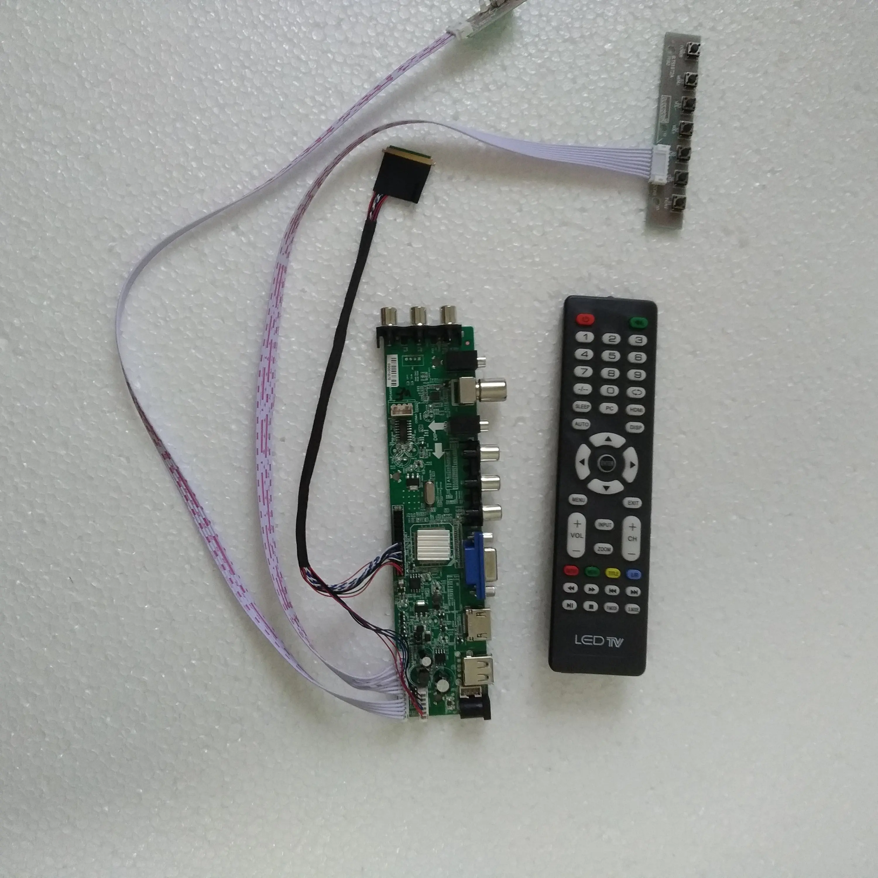 Комплект для HSD100IFW1-A04 DVB-T DVB-C 1024X600 30pin HDMI lcd tv панель VGA плата контроллера 10," светодиодный USB AV цифровой