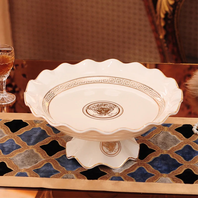 

Fruit Platter Ceramic Fruit Bowl Serving Tray Creative Plates Storage Box Container For Snacks Nuts Desserts