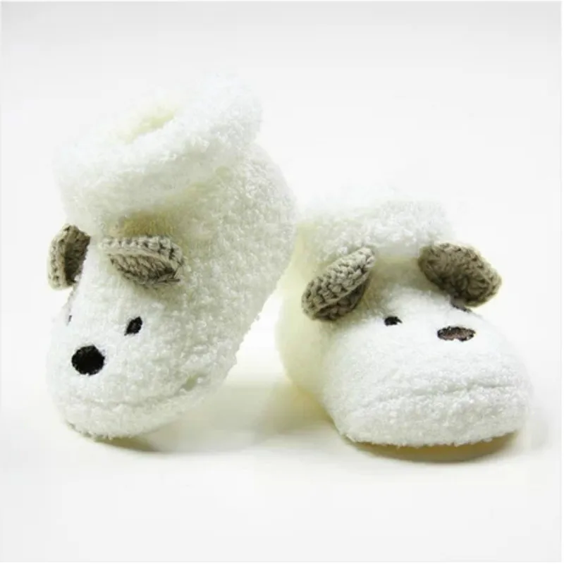 Новые однотонные Дышащие носки для малышей Детские носки с забавными мультяшными рисунками для мальчиков и девочек; зимние теплые тапочки с рисунком носки для новорожденных детей