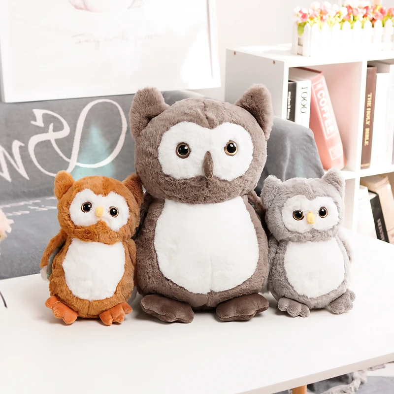 

New Lifelike Owl Plush Toy Soft Stuffed Animal Simulation Birds Doll Kids Toys Home Decor Children Birthday Christmas Gifts