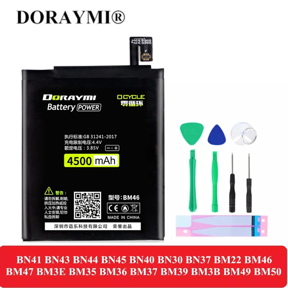 Телефонная батарея DORAYMI BM46 BM49 BM22 BM47 для Xiaomi Mi Max Mix 2 2S 4C 5 5s Plus 6 8 Redmi Note 3 3S 3X 4X 4 4A 6A Pro