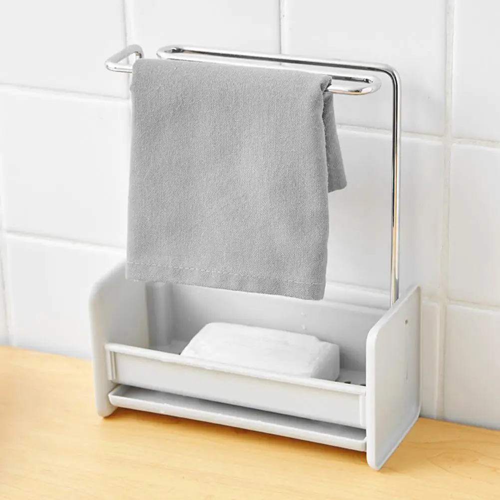 

TWISTER.CK Multifunction Storage Rack Removable Stainless Steel with Drain Dish for Towels Cloth Sheets Rag