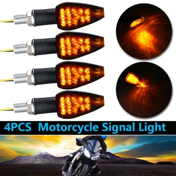 

2pcs Motorcycle LED Turn Signal Light Lamp Indicator Blinker Universal Flashing Moto Bike Super Bright Auto Accessories